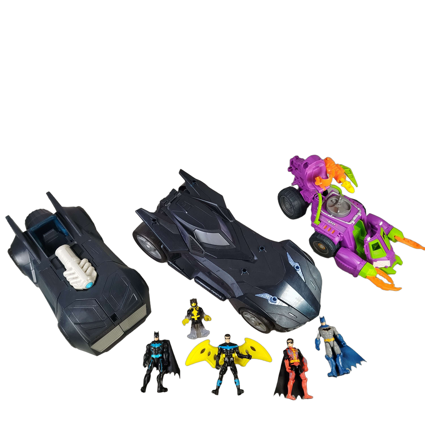 Bundle Batman Set von 8 Actionfiguren & Batmobile Fahrzeuge