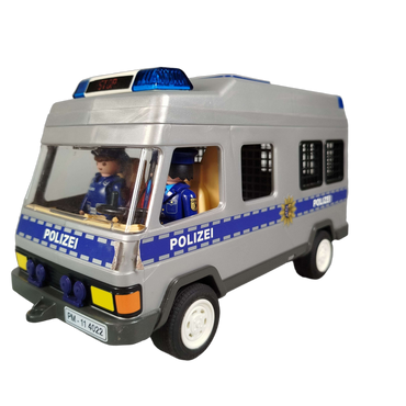 Playmobil Polizei Mannschaftswagen mit Motorrad & 3 Figuren