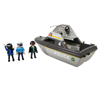 Playmobil Bundle Polizei Set Helikopter, Boot & Figuren