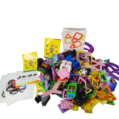 Magformers & Playtive Bundle Magnetfliesen großes Set Fahrzeugteile