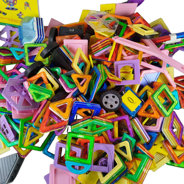 Magformers & Playtive Bundle Magnetfliesen großes Set Fahrzeugteile
