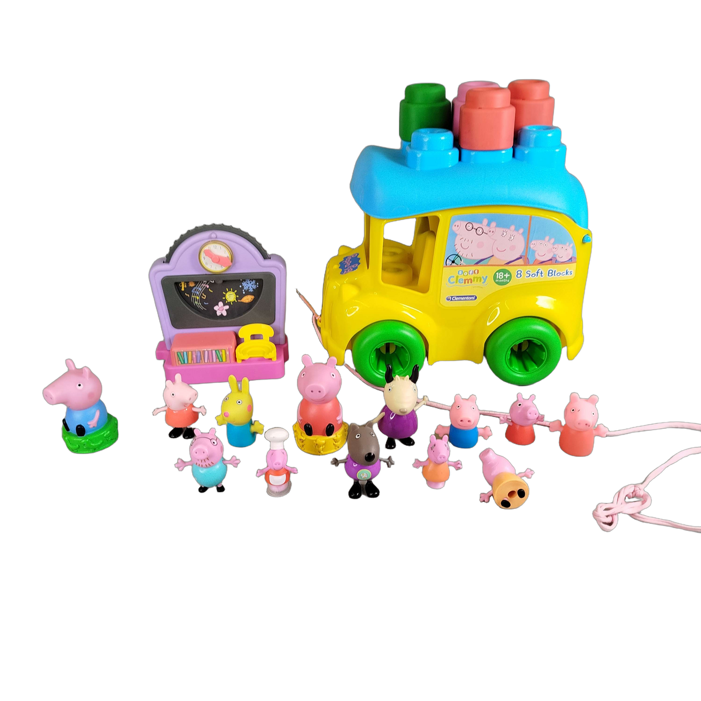 Peppa Pig Bundle Bus Schule & Figuren