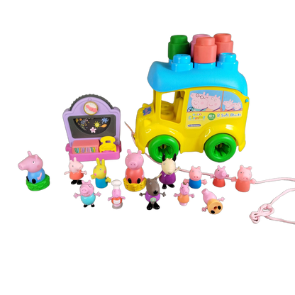 Peppa Pig Bundle Bus Schule & Figuren