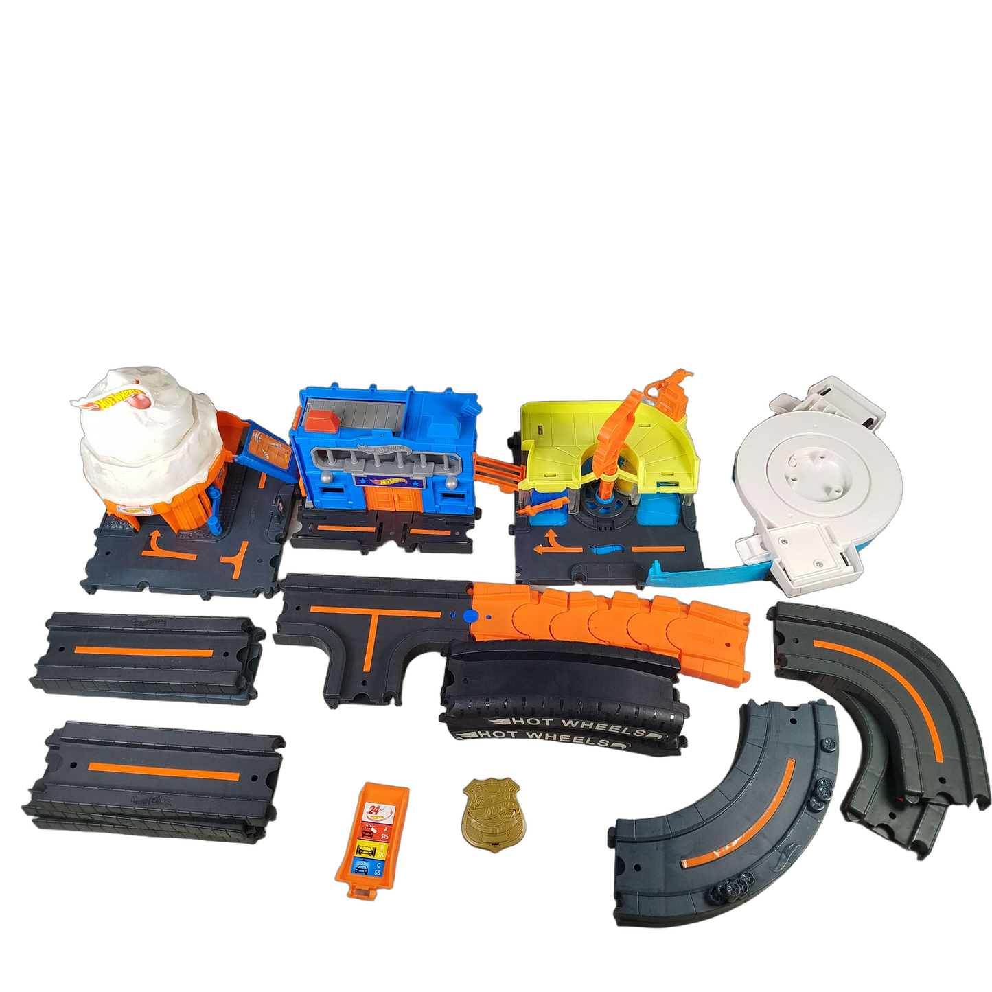 Hot Wheels Bundle großes Set Autorennbahn mit Spiralstarter