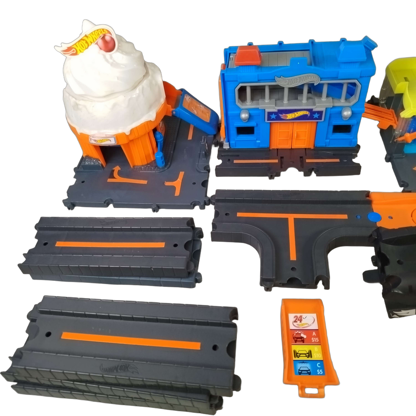 Hot Wheels Bundle großes Set Autorennbahn mit Spiralstarter