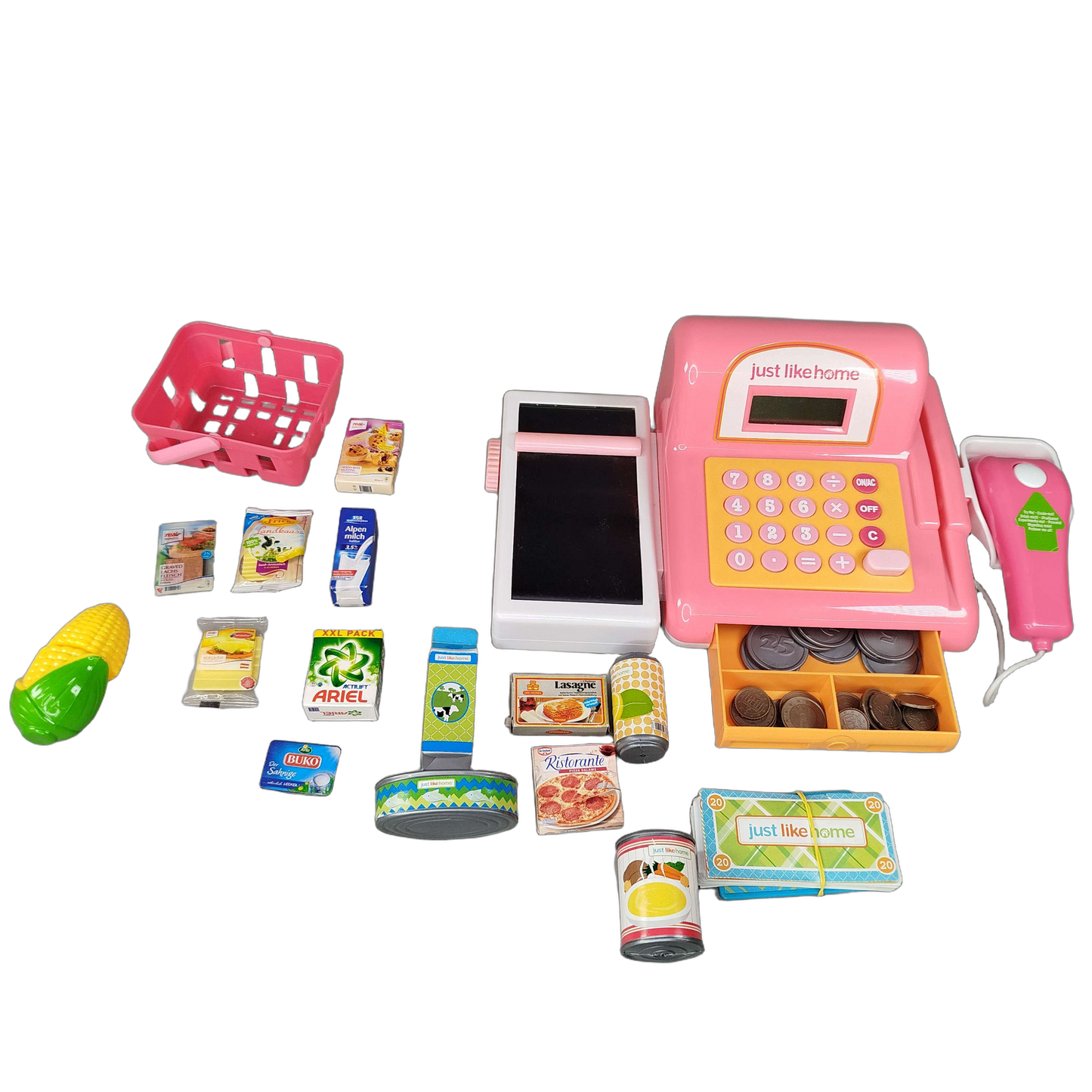 Just Like Home Bundle Kaufmannskasse mit Scanner & Zubehör