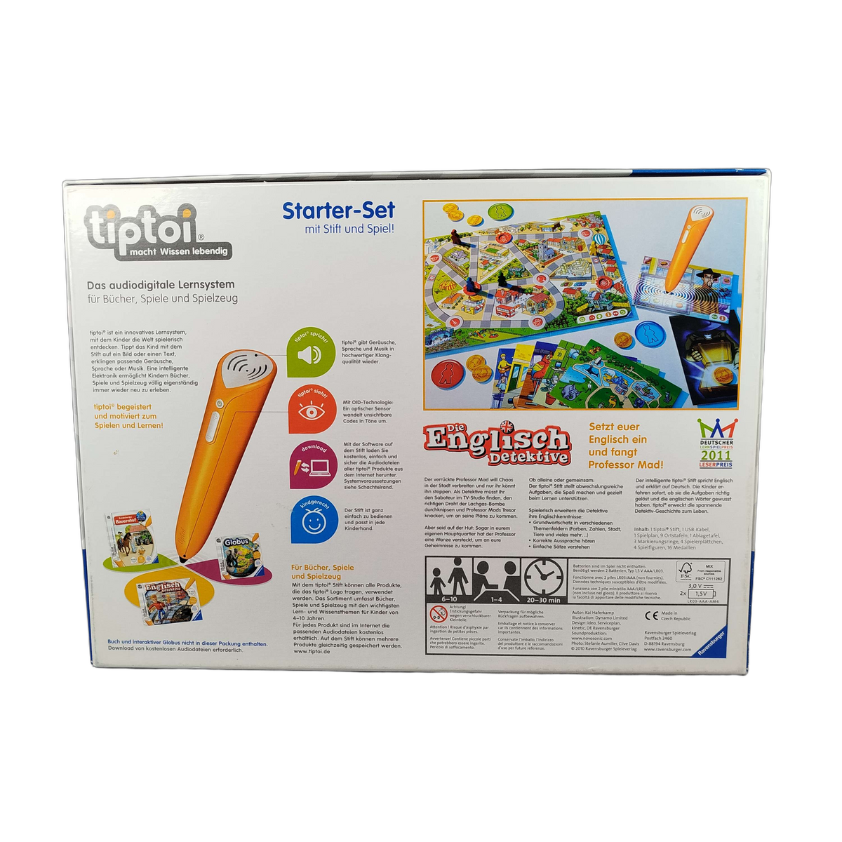 Ravensburger tiptoi Starter-Set Englisch-Detektive 00 504 1 Lernspiel