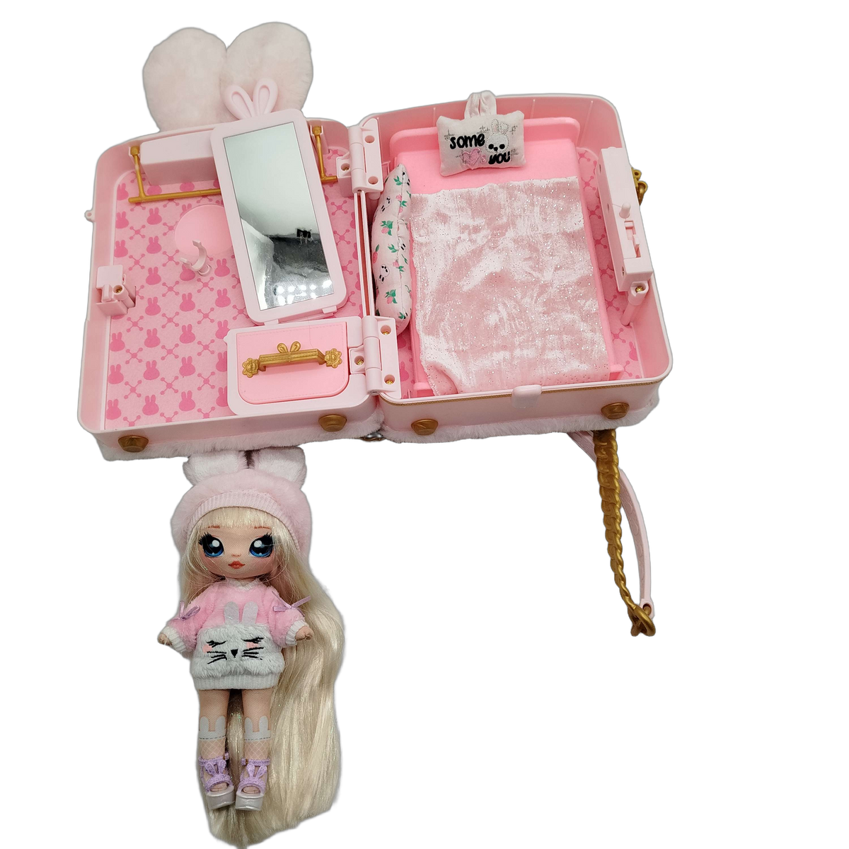 MGA Entertainment Rucksack-Schlafzimmer Pinker Hase Puppenset