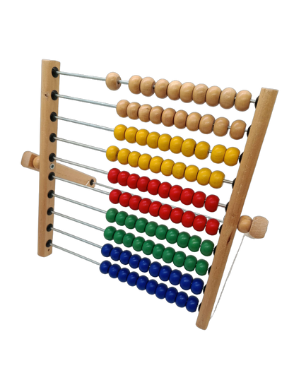 Bruder Holz-Abakus 10 Reihen Lernspiel & Rechenschieber Montessori