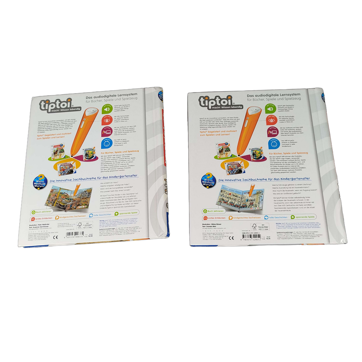 Ravensburger Bundle tiptoi Wieso Weshalb Warum Set von 2 Lernbücher