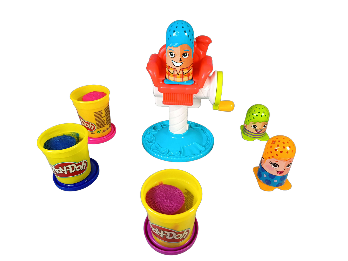 Hasbro Bundle Play-Doh Friseursalon Set Knete, Figuren & Werkzeug