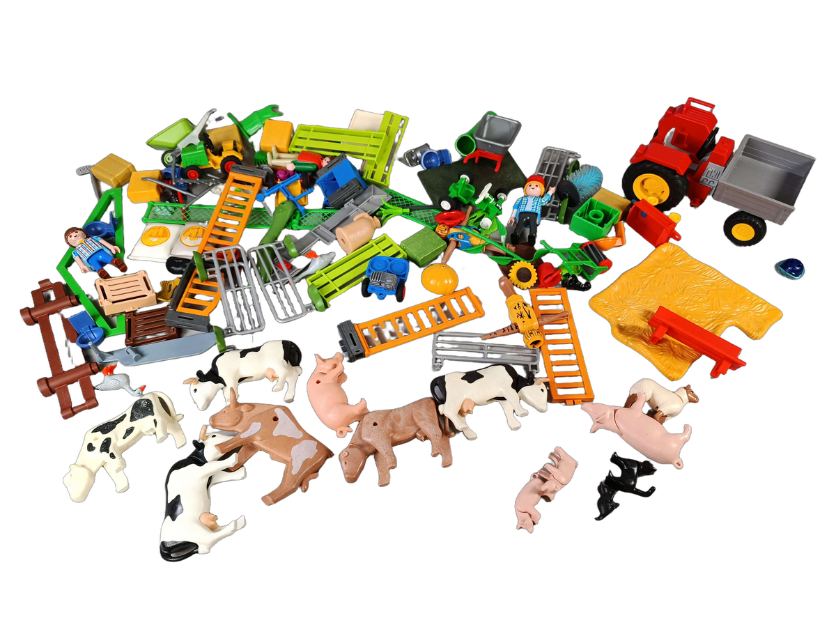 Playmobil Bundle Bauernhof 5119 70495 Set von 2 Traktor & Silo