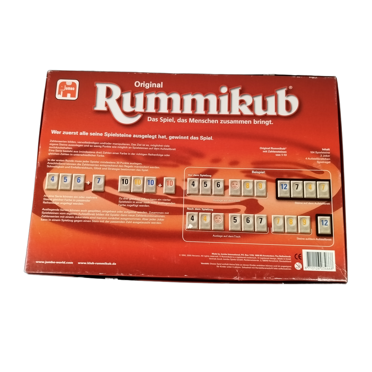 Jumbo Original Rummikub Brettspiel, ab 6 Jahre