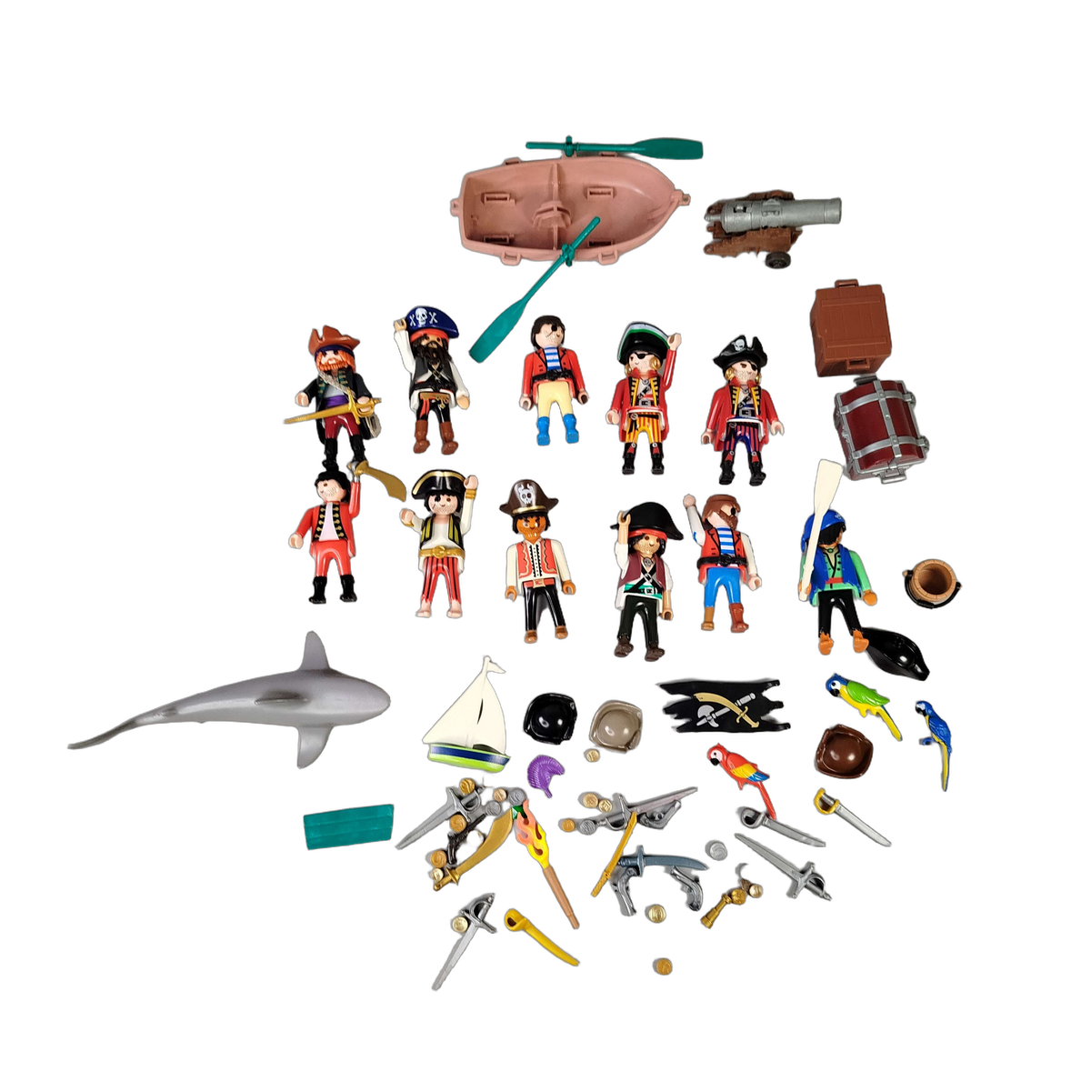 Playmobil Bundle Piraten 10x Figuren, Boot & Zubehör