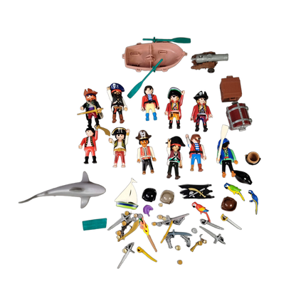 Playmobil Bundle Piraten 10x Figuren, Boot & Zubehör