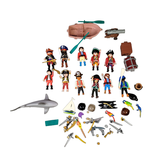 Playmobil Bundle Piraten 10x Figuren, Boot & Zubehör