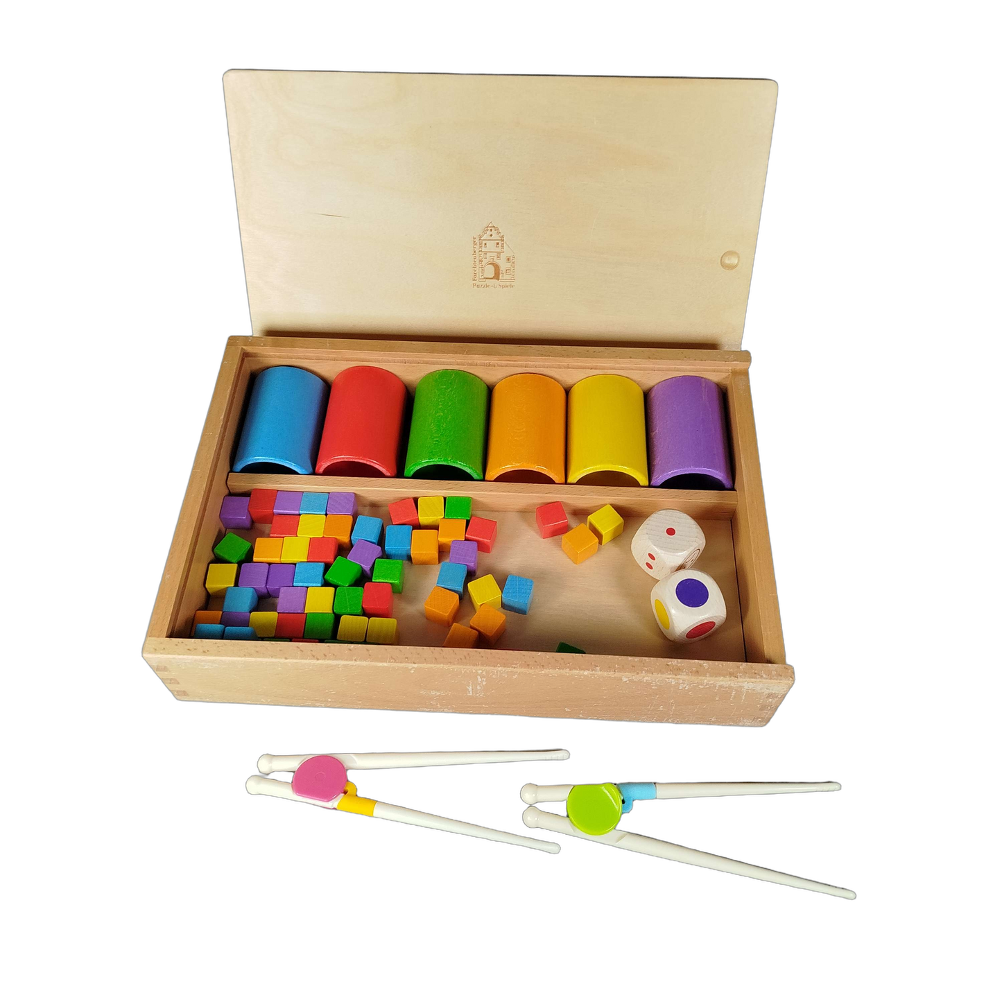 Forchtenberger Stäbchen Sortierspiel Holz Lernspiel