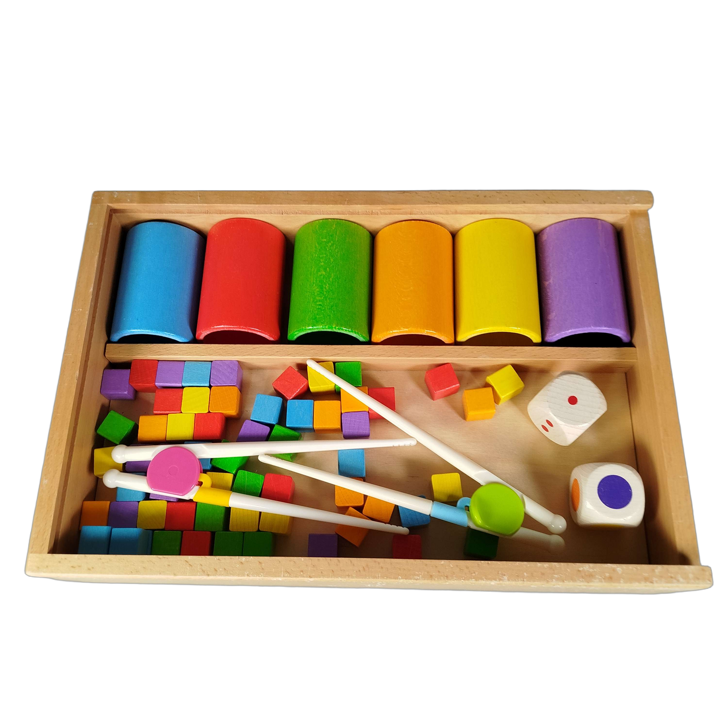 Forchtenberger Stäbchen Sortierspiel Holz Lernspiel