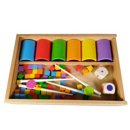 Forchtenberger Stäbchen Sortierspiel Holz Lernspiel