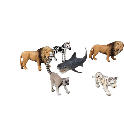 Schleich Bundle Tiere 8x Tierfiguren Löwe Zebra Tiger
