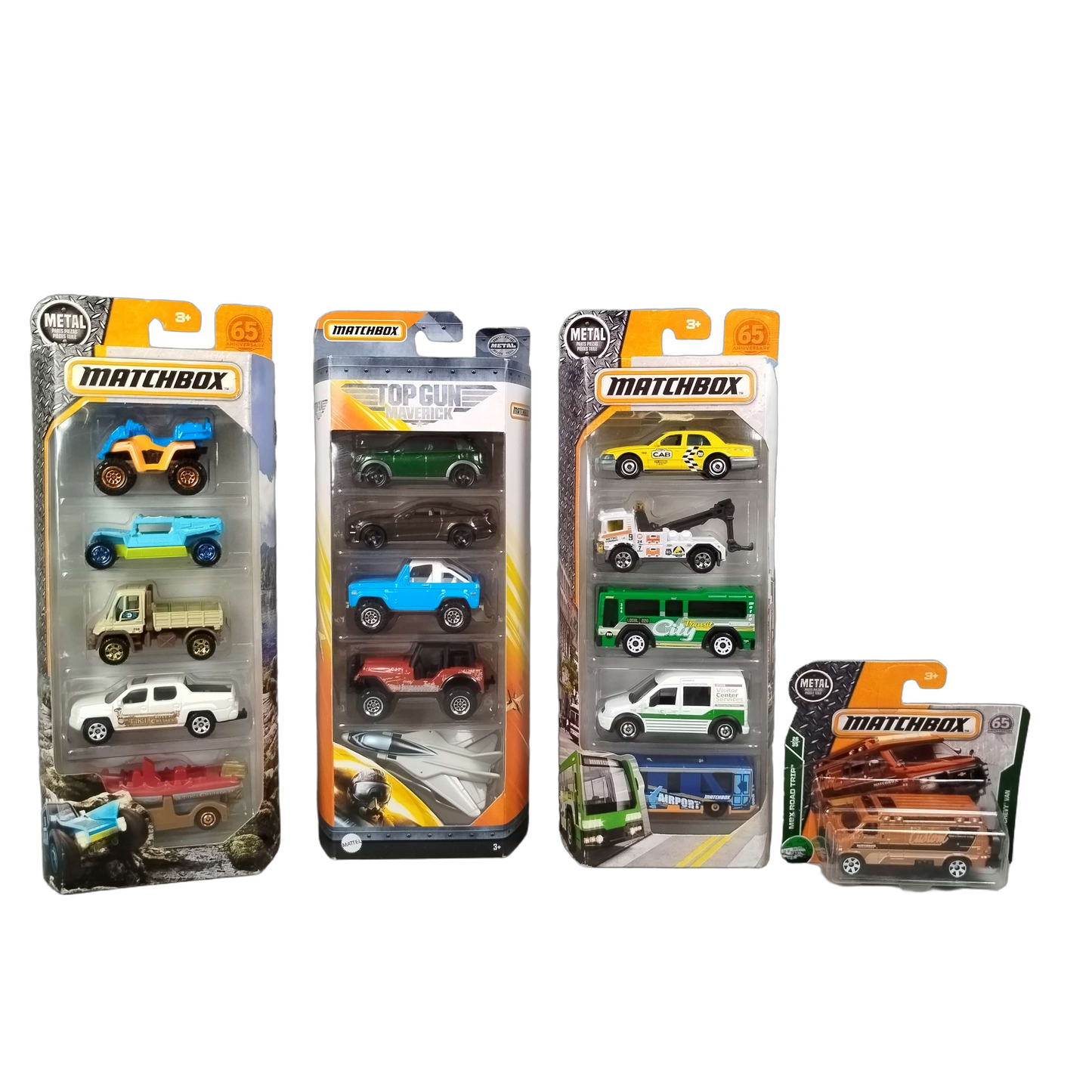 Matchbox Bundle Top Gun Road Trip Set von 4 Autos Neu