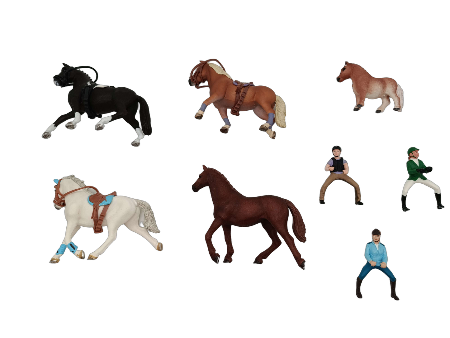 Schleich Tiere Bundle Pferde & Reiter 8 Teile Figuren