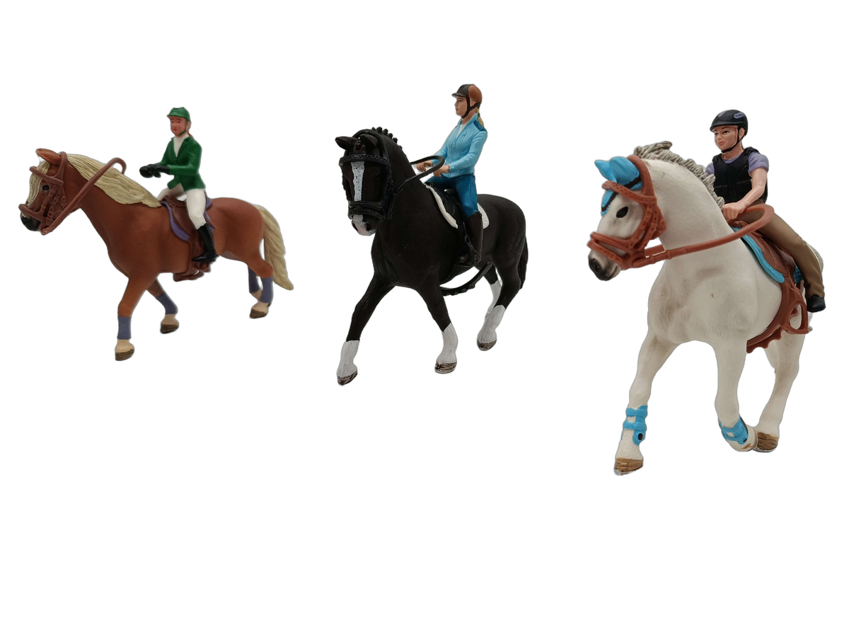 Schleich Tiere Bundle Pferde & Reiter 8 Teile Figuren