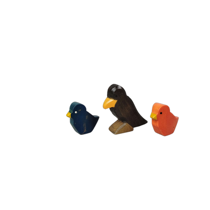 Ostheimer Bundle Dinosaurier 3x Vögel Holzfiguren