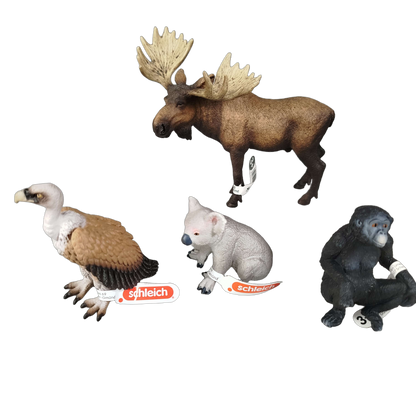 Schleich Tiere Bundle 8x Tierfiguren Elch Gorilla Koala