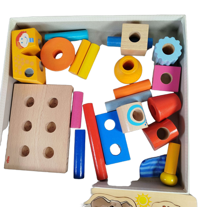 HABA & Eichhorn Bundle Set von 2 Steckspiel & Safari-Puzzle