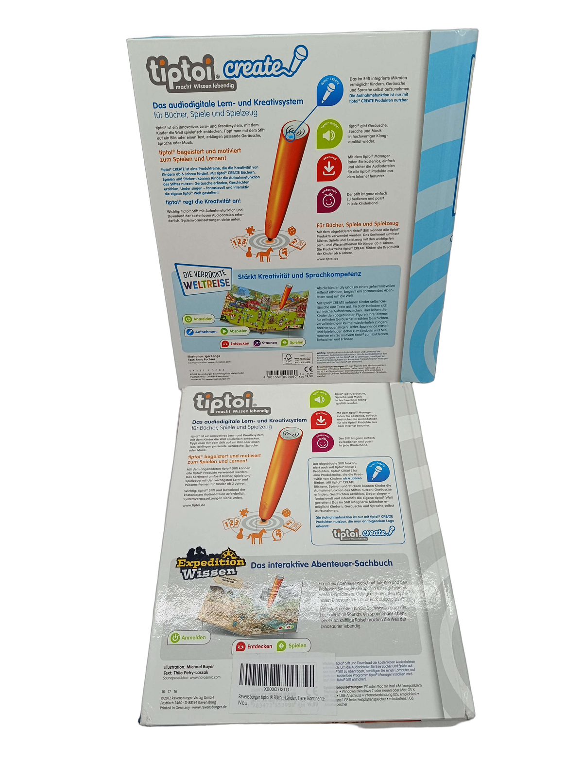 Ravensburger Bundle tiptoi 00906 & Dinosaurier Set von 2 Lernbücher