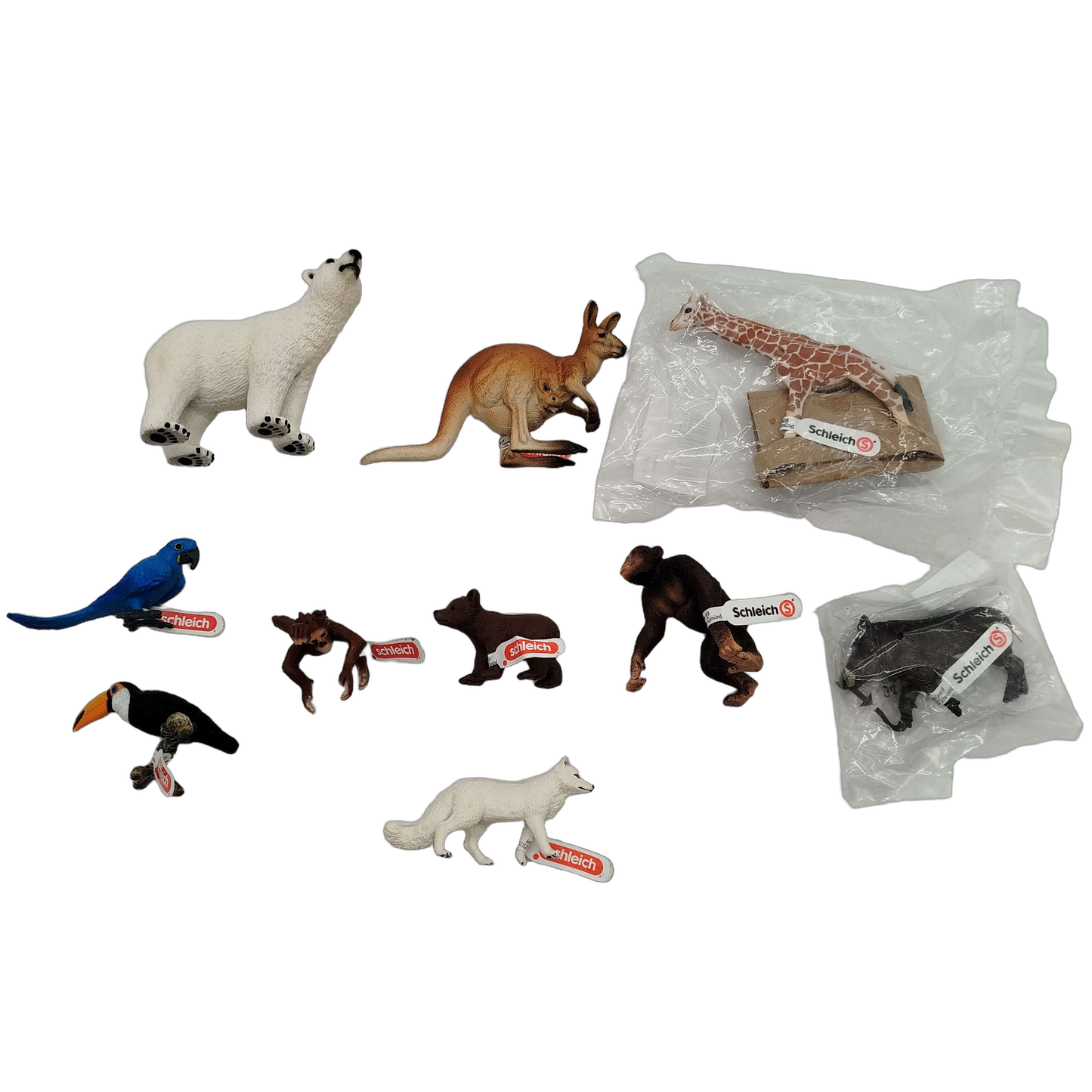 Schleich Tiere Bundle Set von 10 Tierfiguren