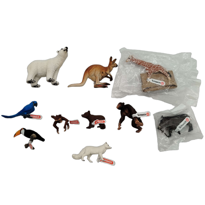 Schleich Tiere Bundle Set von 10 Tierfiguren