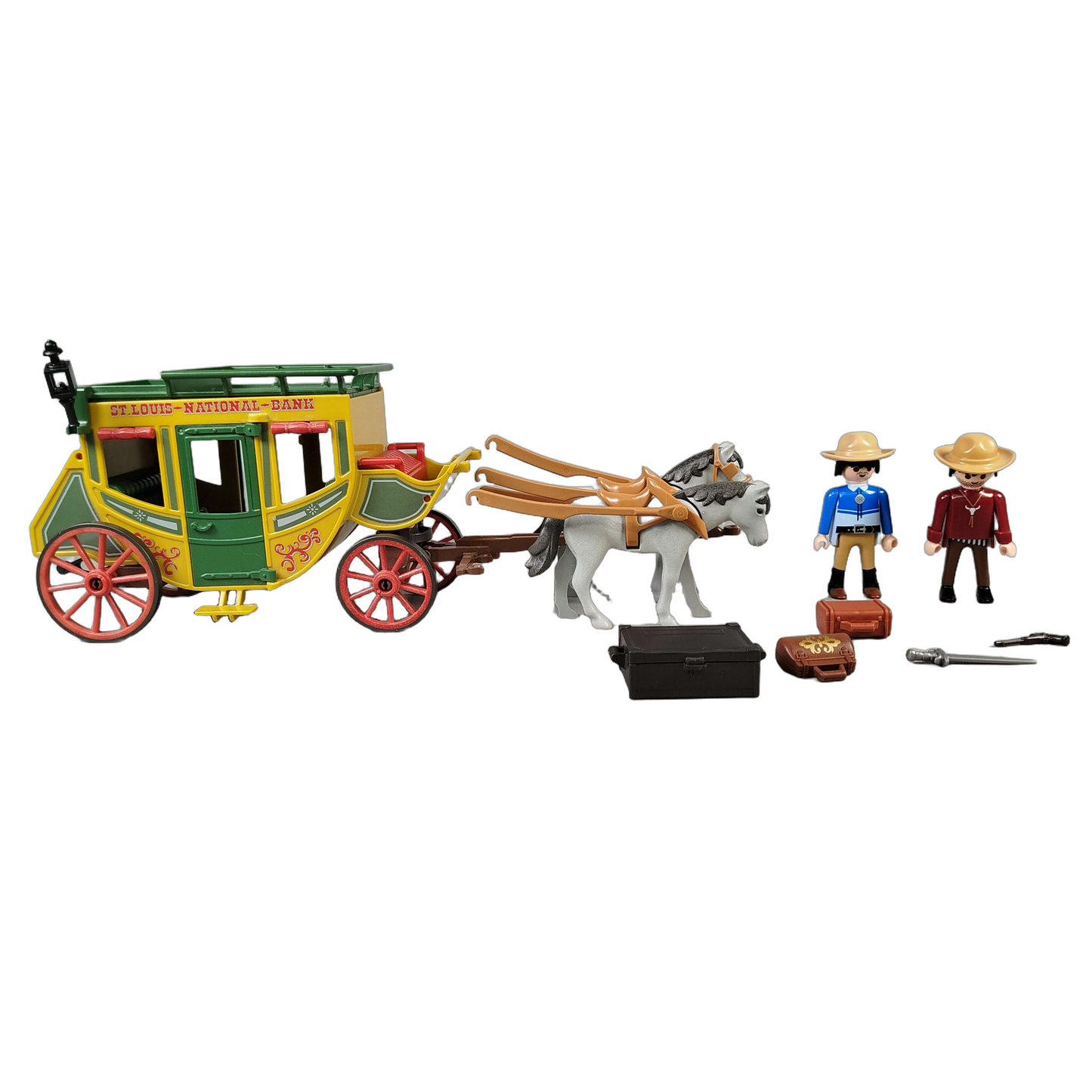 Playmobil Bundle Western Bank Kutsche & Pferde Figuren
