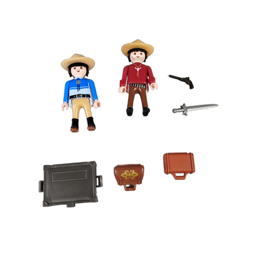 Playmobil Bundle Western Bank Kutsche & Pferde Figuren