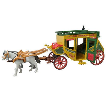 Playmobil Bundle Western Bank Kutsche & Pferde Figuren