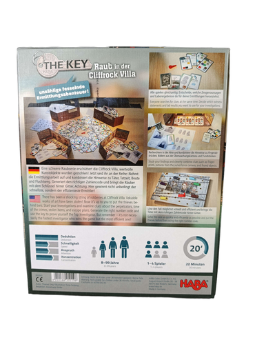 HABA The Key Raub in der Cliffrock-Villa 305561 Logikspiel, neuwertig