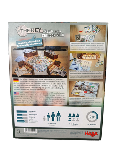 HABA The Key Raub in der Cliffrock-Villa 305561 Logikspiel, neuwertig