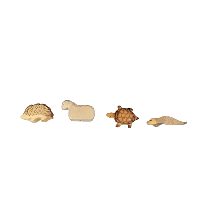Ostheimer Bundle Set von 4 Holzfiguren Tiere