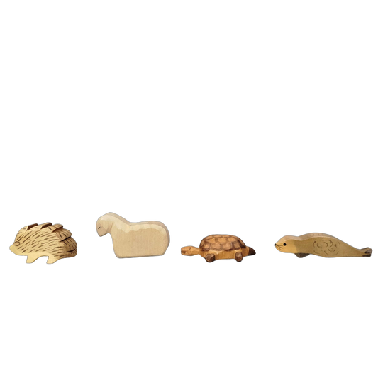 Ostheimer Bundle Set von 4 Holzfiguren Tiere
