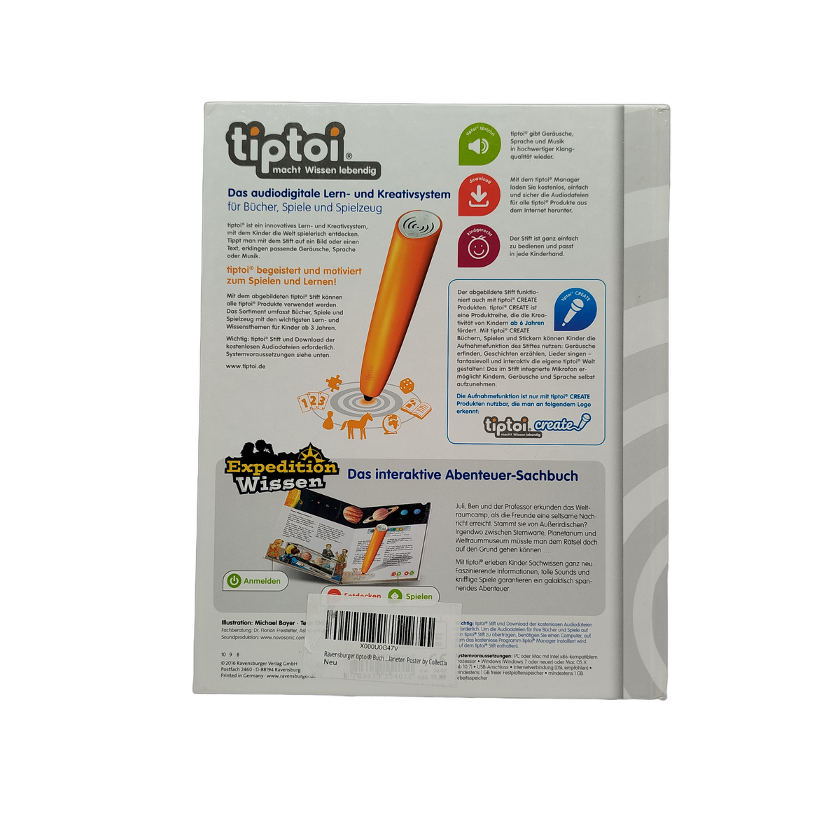 Ravensburger tiptoi Expedition Wissen Weltraum Buch 00808 3