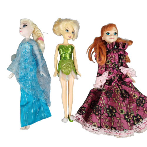 Disney Bundle Elsa Anna TinkerBell Set von 3 Puppen