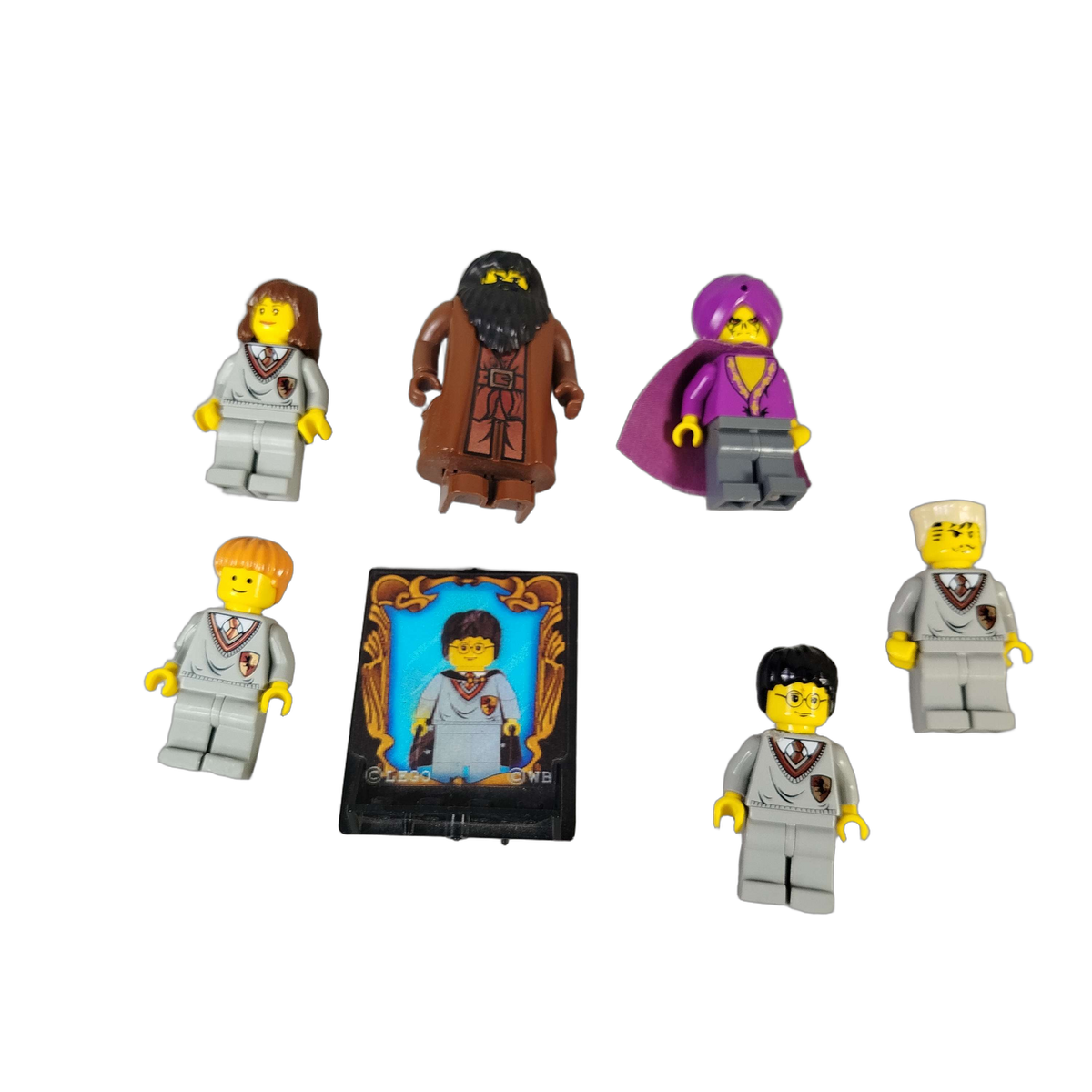 LEGO Bundle Harry Potter Set von 8 Minifiguren, Hund & Fliese