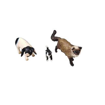 Schleich Tiere Bundle 44 Teile Hunde & Kaninchen Figuren & Zubehör