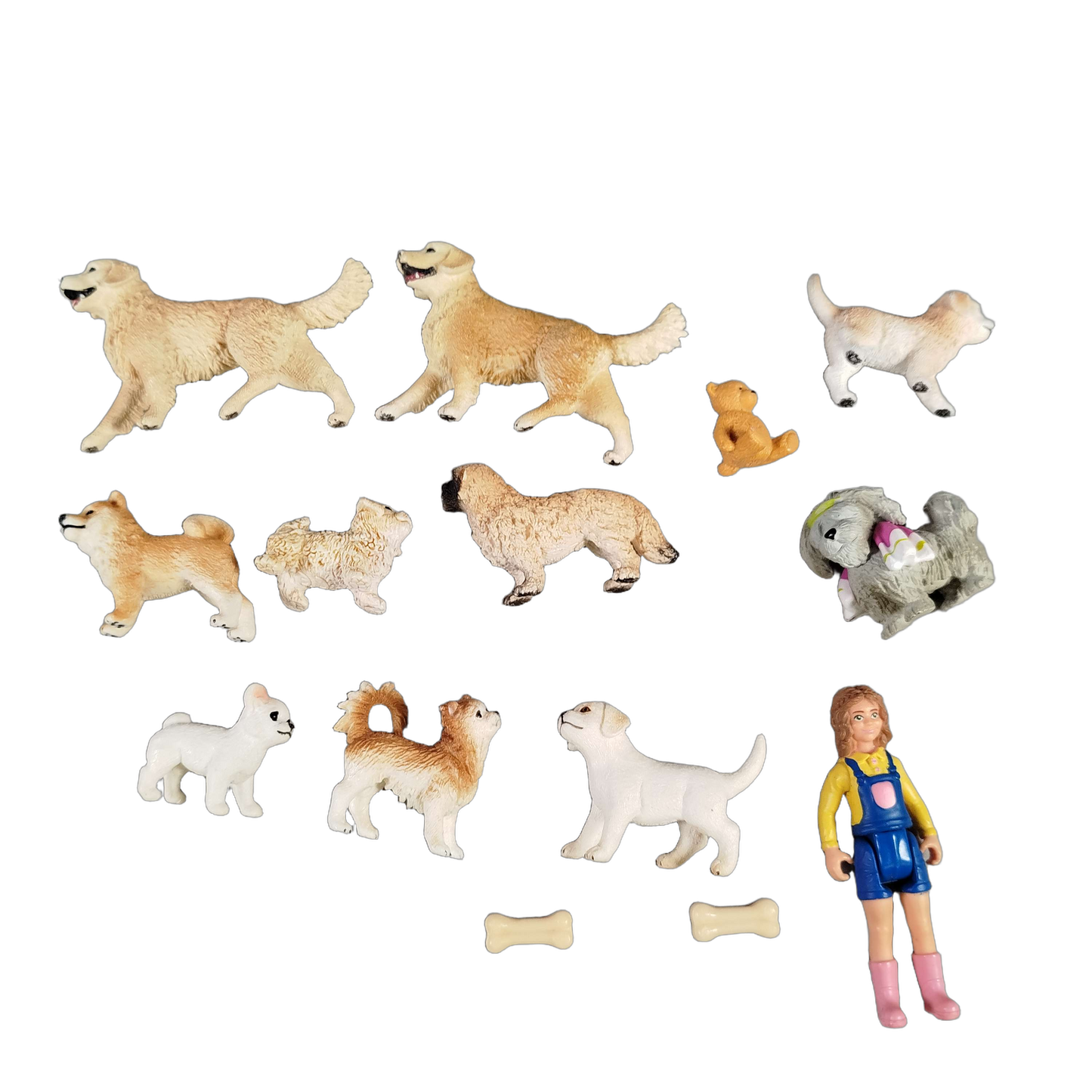 Schleich Tiere Bundle 44 Teile Hunde & Kaninchen Figuren & Zubehör