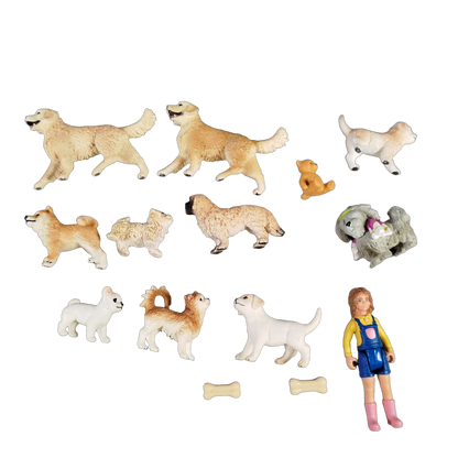 Schleich Tiere Bundle 44 Teile Hunde & Kaninchen Figuren & Zubehör
