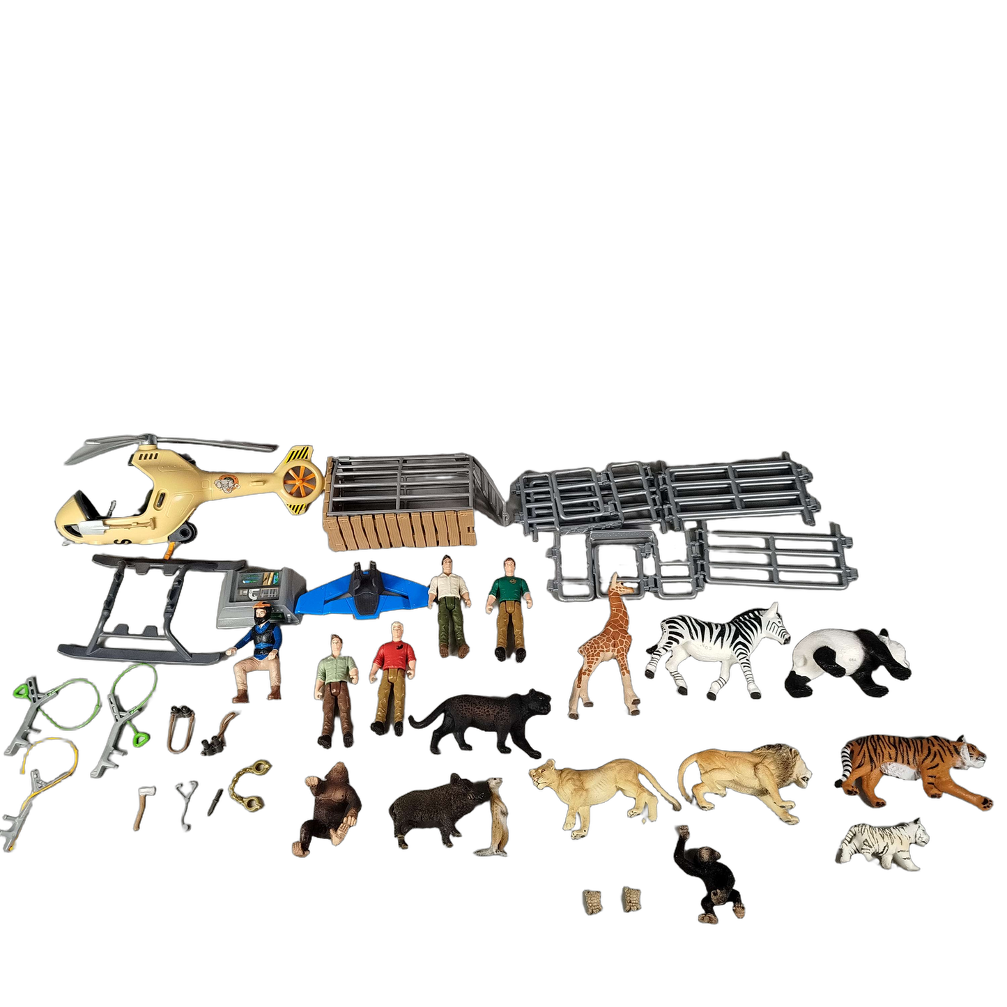 Schleich Tiere Bundle Wildtiere 16 Teile Figuren & Heli