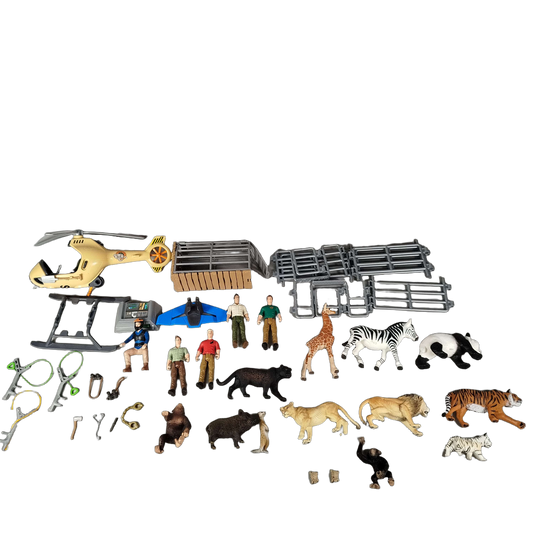 Schleich Tiere Bundle Wildtiere 16 Teile Figuren & Heli