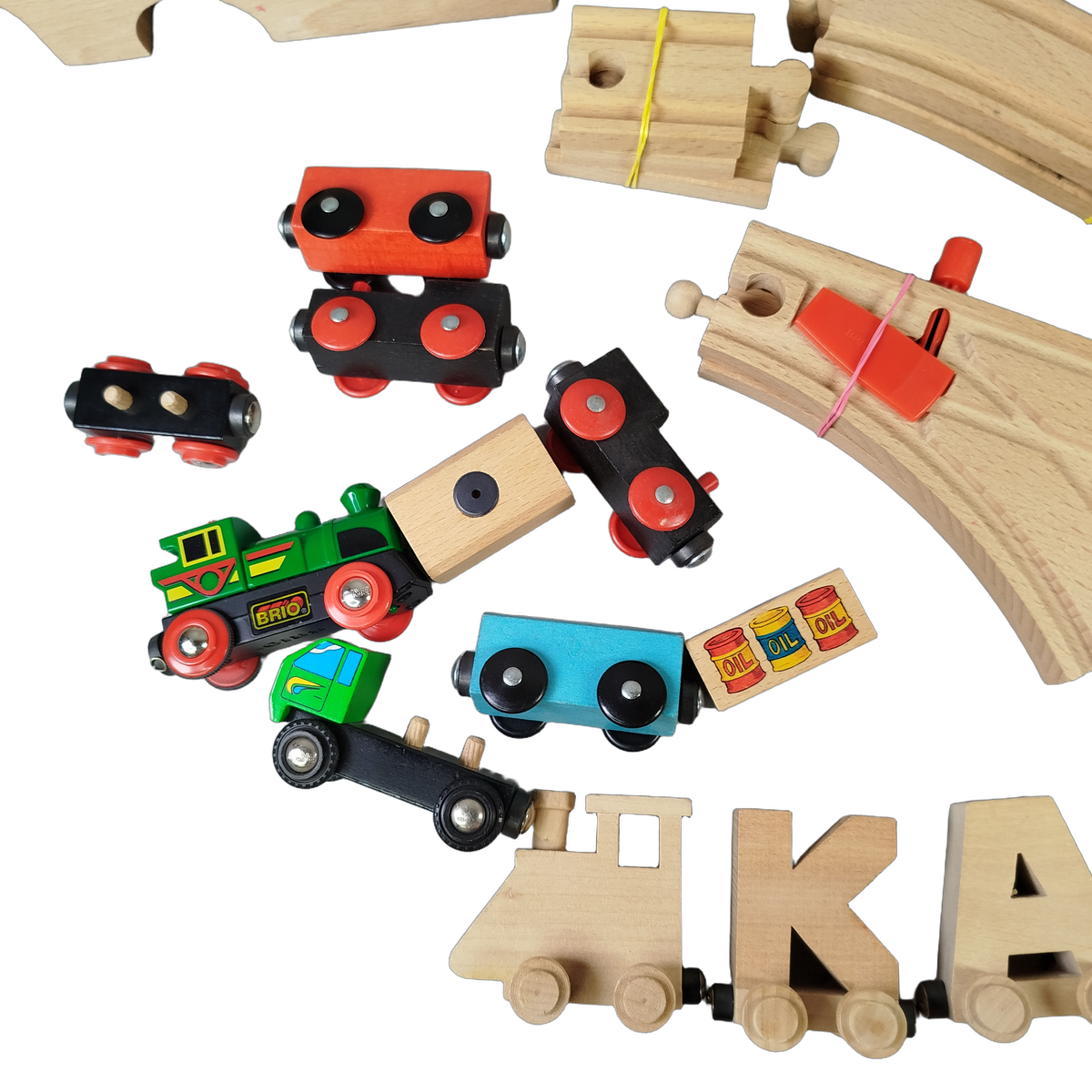 Bundle Holzeisenbahn 33344 33669 33351 großes Set Batterielok