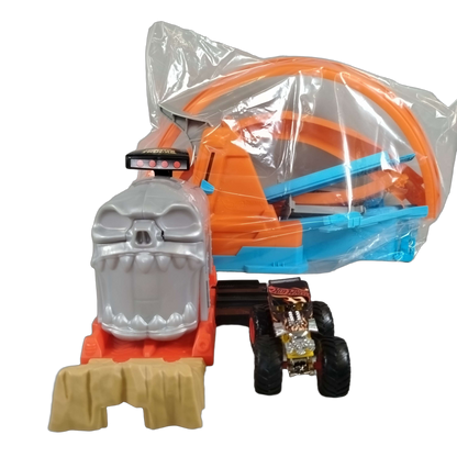 Hot Wheels Monster Trucks Stunt-Set mit Launcher & Looping
